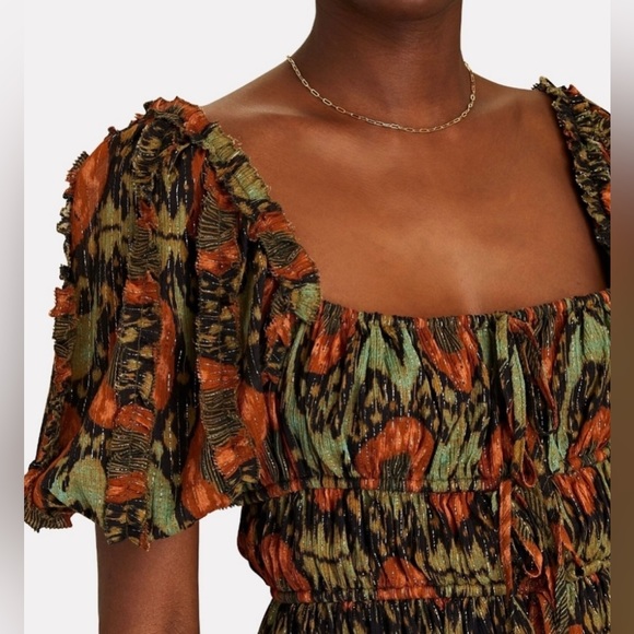 Ulla Johnson Medha Top in Nocturne Puff Sleeves Size 10 BNWT Orig Price $375 - Picture 5 of 7